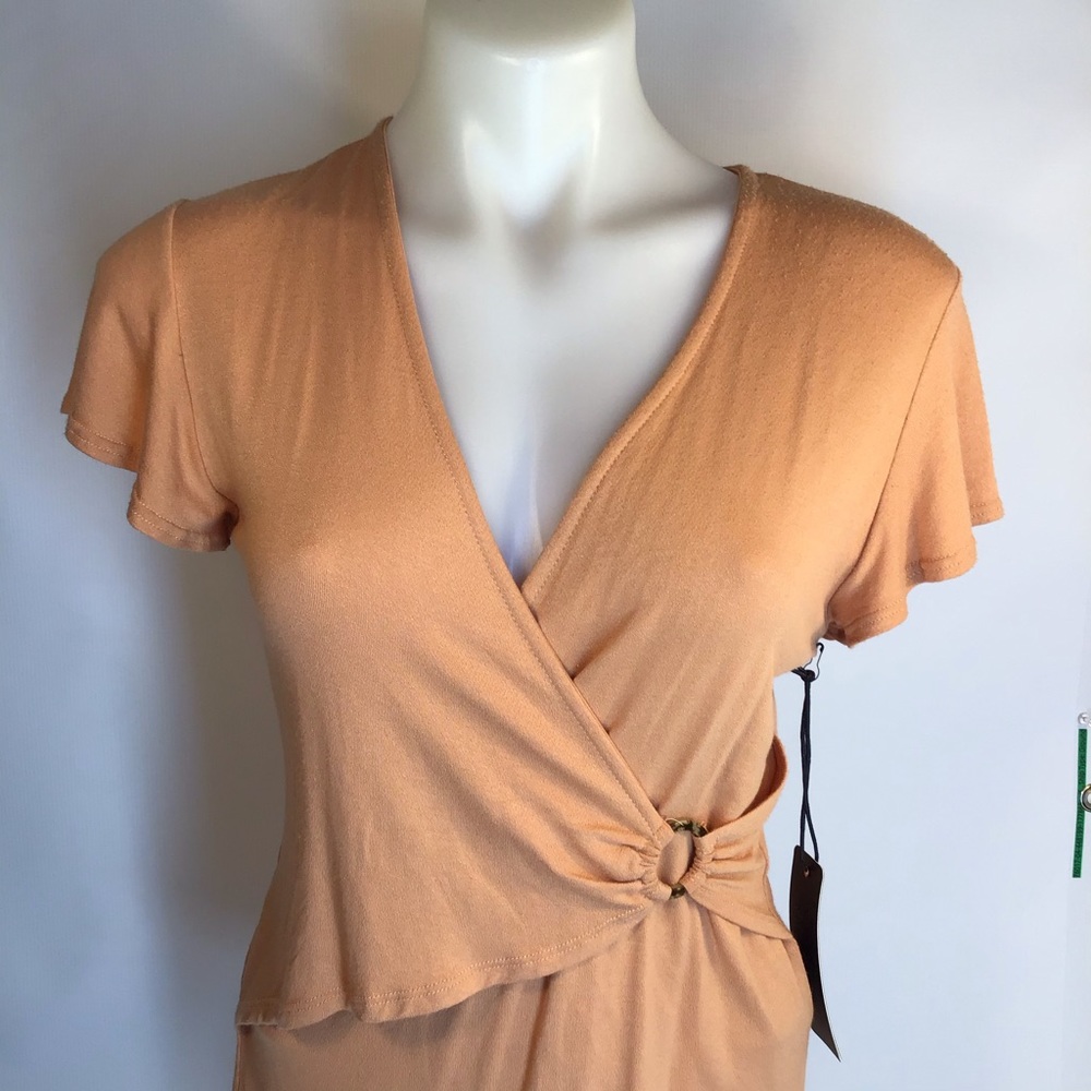 Stargazer brand wrap style top tan small &  medium - Picture 3 of 6